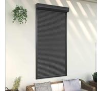 LoogCape Roller Shutter Anthracite 110 x 220 cm Aluminium Polyurethane Window Shutter Privacy Screen Sun Protection Insulation Decoration for Outdoor and Indoor Use