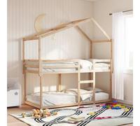 LoogCape Roof for Cot Bed 203 x 95.5 x 142 cm Solid Pine Wood Rustic Design Suitable for Children Under 6 Years Includes Fixing and Sturdy Bracket for Secure Hold