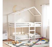 LoogCape Roof for Cot Bed, White, 203 x 80.5 x 142 cm, Made of Solid Pine Wood, Durable Accessories for Bed Frame and Slatted Frame, Attachment, Stable Protection for Bedroom and Children's Room