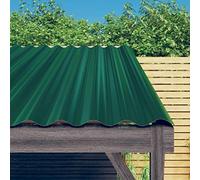 LoogCape Roof Panels, Pack of 36, Galvanised Steel, Green, 80 x 36 cm, Weather-Resistant Corrugated Sheets for Carport, Shed, Garden Shed, Canopy, Dog House, Wooden House, Weatherproof Seal, Easy