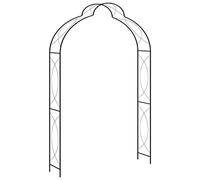 LoogCape Rose Arch Black 150 x 34 x 240 cm Iron Pergola Garden Archway Trellis Privacy Screen for Climbing Plants Flowers Wine Ivy Clematis Balcony Patio Outdoor Weatherproof