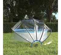 LoogCape Round Pool Dome 376 x 188 cm PVC Transparent with Attachment, Heat Protection, UV Protection, Easy to Use for Swimming Pools, Garden, Outdoor, Protection Against Dirt and Leaves