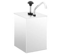 LoogCape Sauce Dispenser Stainless Steel 3.5 L with Pump for Grill, Buffet, Gastro, Leak-Proof, Drip-Free, Refillable, with Scale, Ideal for Ketchup, Mustard, Sauces, Dressing, Oil and Syrup