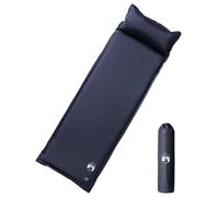 LoogCape Self-Inflating Sleeping Mat with Integrated Cushion, Grey for Camping, Trekking and Outdoor Activities, Waterproof Thermal Mat, Ultralight, Foldable, Travel and Festival Mat