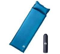 LoogCape Self-Inflating Sleeping Mat with Integrated Cushion, Turquoise for Camping, Trekking, Outdoor, Hiking and Travel, Waterproof Thermal Mat, Ultralight and Foldable, Ideal for Tent and Bivouac