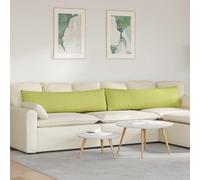 LoogCape Set of 2 Sofa Cushions Light Green 145 x 40 x 20 cm Fabric with Zip Removable Covers Polyester Filling for Indoor Living Room Bedroom Home Office