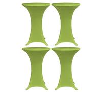 LoogCape Set of 4 Stretch Table Covers, 60 cm, Green, Elastic Cover for Bar Tables, Washable at 40°C, Versatile for Celebrations, Receptions and Decorations Indoor and Outdoor