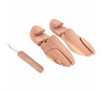 LoogCape Shoe Stretcher with Shoe Horn for EU 38-39 Solid Cedar Wood Adjustable for Men and Women, Suitable for Widening, Smoothing and Drying, Extends Life, Odourless, Wrinkle Free
