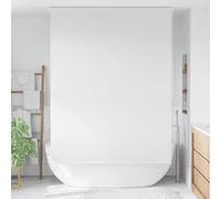 LoogCape Shower Blind, 160 x 240 cm, White, Waterproof, Quick-Drying, Easy to Clean, Opaque, Easy to Install, Ideal as Splash Guard and Privacy Screen in Bathrooms, Bath Curtain, Wet Room
