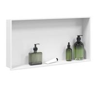 LoogCape Shower Niche Matt White 62 x 32 x 9 cm Stainless Steel Wall Mounted Durable Waterproof Suitable for Bathroom and Kitchen Versatile Use Robust Construction