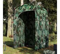 LoogCape Shower Tent Camouflage 185T Polyester with PU Coating, 140 x 140 x 213 cm, Waterproof Camping Tent with Zip Door, Easy to Carry for Shower, Toilet, Changing Room