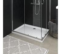 LoogCape Shower Tray Non-Slip White 70 x 100 x 4 cm ABS Floor-like Non-Slip Barrier-Free Durable Easy to Clean Suitable for Shower, Bathroom and Walk-in Shower System