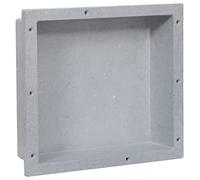 LoogCape SMC Shower Enclosure Matte Grey 41 x 36 x 10 cm for Bathroom Shower Cubicle Accessories with Mounting Accessories and Durable Design, Ideal for Water Repellent, Splash Guard and Sealing in