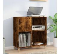 LoogCape Smoked Oak Panel Cabinet, 84.5 x 38 x 89 cm, Wood Material with Storage Space, Sturdy Top Plate, Multifunctional as a Display Cabinet, Side or Office Cabinet, Ideal for Living Room, Bedroom