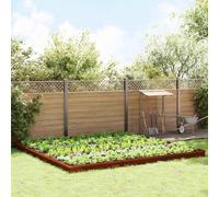 LoogCape Snail Fences, Pack of 20, Rustproof, Weatherproof Steel, Garden Border, Flower Bed Edging, Lawn Edging, Flexible Pluggable, Root Barrier for Outdoor Use