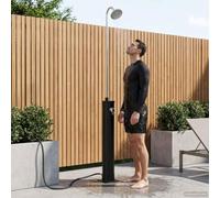LoogCape Solar Shower with Shower Head 20L PVC ABS Zinc Alloy Black for Garden, Pool, Hot Tub, Swimming Pool, Spa, Jacuzzi, Paddling Pool, Outdoor, Easy Temperature Control