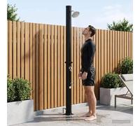 LoogCape Solar Shower with Shower Head Tap 20 L Black for Garden Patio Pool Hot Tub Spa Above Ground Pool Water Heating