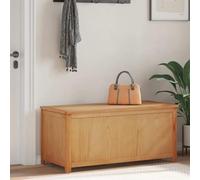 LoogCape Solid Oak Storage Box 110 x 45 x 45 cm with Folding Lid for Living Room Bedroom Hallway and Office Rustic Style Durable with Gas Spring Support High Storage Space
