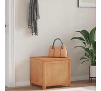 LoogCape Solid Oak Storage Box 50 x 45 x 45 cm with Storage Space Folding Lid Gas Lift Rustic Industrial Style Suitable for Living Room Bedroom Hallway