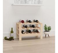 LoogCape Solid Pine Wine Rack 61.5 x 30 x 42 cm for Wine Bottles, Stylish Wine Storage, Rustic Wine Cabinet, Ideal for Kitchen, Dining Room, Bar and Home Bar
