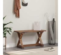 LoogCape Solid Wood Bench 85 x 35 x 46 cm Made of Reclaimed Rustic Wood for Dining Room, Living Room and Entrance Area with Sturdy Legs, Durable Surface, Versatile Use and Stylish Design