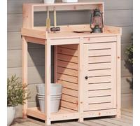 LoogCape Solid Wood Douglas Fir Plant Table 82.5 x 50 x 109.5 cm with Shelves for Garden, Balcony, Patio and Indoor Spaces, Ideal for Potted Plants, Flowers, Herbs and Decorations