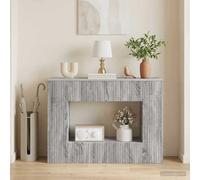 LoogCape Sonoma Console Table, Grey, 101 x 29 x 74 cm, Wood Composite Hallway Table with Storage Space, Shelf, Drawers, Space-Saving, Versatile for Hallway, Living Room, Entrance Area, Durable, Easy