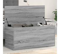 LoogCape Sonoma Grey Chest 100 x 42 x 46 cm Wood Material Storage Box with Lid Storage Box for Living Room Bedroom Children's Room Garden Balcony Versatile Organiser Vintage Country House Style