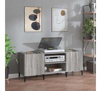 LoogCape Sonoma Grey Panel Cabinet 121 x 38 x 48 cm Wood Material with Metal Legs for Living Room, Bedroom, Hallway, Kitchen and Office, Versatile Storage Solution with Storage Space, Compartment