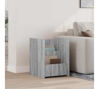 LoogCape Sonoma Magazine Rack Grey 35 x 35 x 45 cm Wood Material for Living Room Office Bathroom Waiting Room Space Saving Organiser