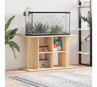 LoogCape Sonoma Oak Aquarium Stand, 100 x 40 x 60 cm, Wood Composite Furniture Frame for Aquariums, Terrariums with Storage Space and Wall Mounting for Living Room, Office, Hallway