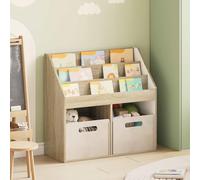 LoogCape Sonoma Oak Children's Shelf, 72.5 x 29.5 x 69 cm, Wood Material, Modern Storage Shelf for Children's Room, Living Room and Office, Space-saving, Durable