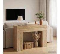 LoogCape Sonoma Oak Coffee Table 102 x 35 x 75 cm Wood Material Elegant Modern Design Moisture Resistant Sturdy Side Table for Living Room, Hallway or Entrance Area