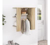 LoogCape Sonoma Oak Hallway Cabinet 97.5 x 37 x 99 cm Wood Material Storage Space Wall Mounted Modern Design for Hallway Bedroom Living Room