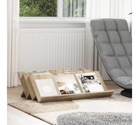 LoogCape Sonoma Oak Magazine Shelf, 90 x 53 x 28.5 cm, Wood Material Magazine Rack for Living Room, Office and Bathroom, Space-Saving Brochure Holder with 3 Board Shelves