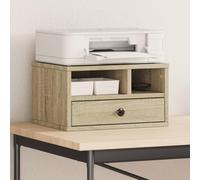 LoogCape Sonoma Oak Printer Stand 40 x 32 x 22.5 cm Wood Material Versatile Office Organiser with Storage Space for Printers, Files, Books and Kitchen Utensils, Height Adjustable