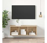 LoogCape Sonoma Oak TV Cabinet, 37 x 37 x 107 cm, Wood Material, Versatile Media Cabinet, Wall Mounting, Practical Storage Space for Living Room