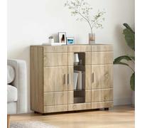 LoogCape Sonoma Oak Wooden Cabinet 88.5 x 30.5 x 73 cm Wood Material Elegant Design for Modern Interiors with Lots of Storage Space Ideal for Living Room, Home Office, Bedroom, Durable, Easy to Clean