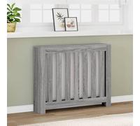 LoogCape Sonoma Radiator Cover, Grey, 104 x 20 x 82 cm, Wood Material with Vertical Slats, Modern Radiator Cover for Bathroom and Living Room, Practical Wall Mounting, Dust Protection