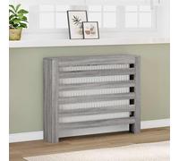 LoogCape Sonoma Radiator Cover, Grey, 104 x 20 x 82 cm, Wood Material with Wall Bracket, Modern Slatted Design, Durable, Moisture-Resistant, Practical Shelf for Living Room