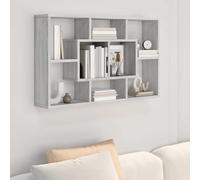 LoogCape Sonoma Wall Shelf, Grey, 85 x 16 x 52.5 cm, Wood Material for Living Room, Bedroom, Hallway, Kitchen, Dining Room, Office, Storage Space Decor