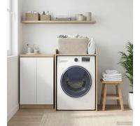 LoogCape Sonoma Washing Machine Cabinet 67.5 x 48 x 97 cm Wood Composite Storage Space Waterproof Modern Design for Bathroom Easy Assembly Durable Ideal for Small Spaces Versatile