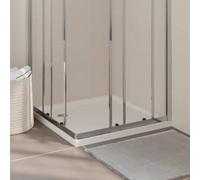 LoogCape Square Shower Tray, ABS White, 80 x 80 cm, with Low Threshold, Non-Slip, Floor-friendly, Durable, for Barrier-Free Bath, Suitable for Walk-in Showers, Modern Shower Tray