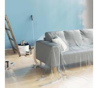 LoogCape Stamen Pack of 12 Transparent 400 x 500 cm HDPE Waterproof Dust Cloth for Interior Renovations, Furniture, Floors, Repairs, Protection for Painting, DIY, Professional Applications