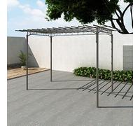 LoogCape Steel Gazebo Garden Arbour with Trellis and Privacy Screen, Weatherproof Metal Design for Garden, Balcony and Patio, Ideal for Flowers, Wine and Climbing Plants, Anthracite
