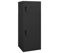 LoogCape Steel Saddle Cabinet 53 x 53 x 140 cm with Lockable Doors for Horse Accessories, Wall Mount, Space-Saving, Anthracite, for Stable and Saddle Room, Durable, Easy Cleaning