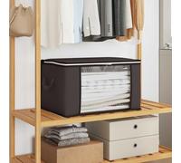 LoogCape Storage Box with Clear Side Window 2 Pieces for Storing and Tidy in Bedroom, Office or Bathroom, Foldable Space Saving Storage Box with Handles and Double Zipper