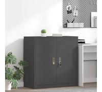 LoogCape Storage Cabinet Black 90 x 40 x 90 cm Steel with Lockable Doors, Sturdy Design for Office, Home Office, Study Room, Storage Space, Documents, Files, Drawers, Sturdy and Durable