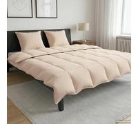 LoogCape Summer Blanket Beige 200 x 200 cm 100% Natural Kapok Breathable Easy Washable Suitable for Restful Sleep in the Bedroom