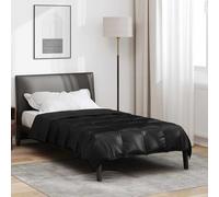 LoogCape Summer Duvet, Black, 135 x 200 cm, Satin Microfibre Duvet, Breathable, Wrinkle-Free, Easy to Wash, Hypoallergenic for Warm
